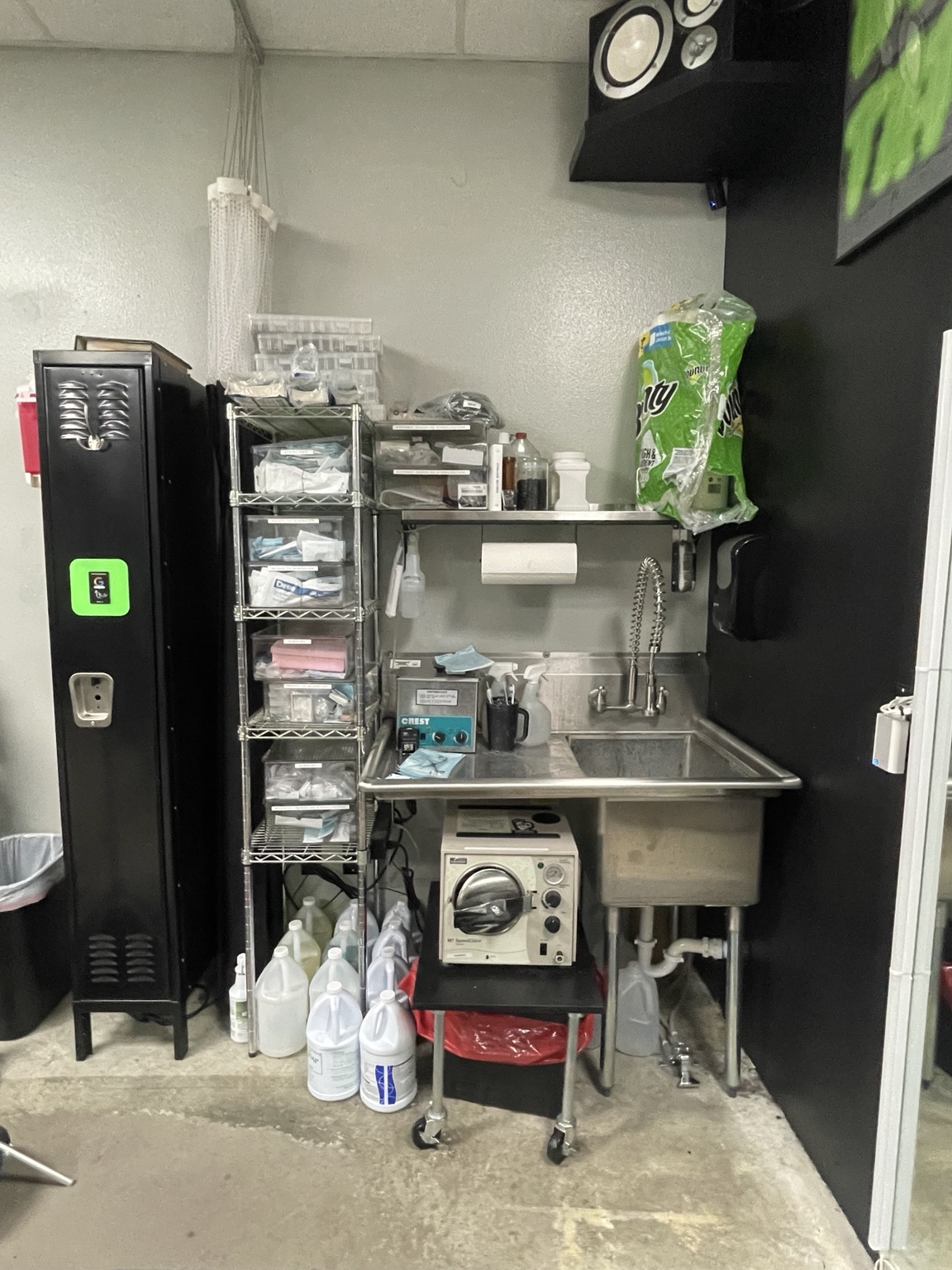 Tattoo work area at Ink Ink Tattoos